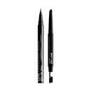 NYX PROFESSIONAL MAKEUP Epic Ink Liner, Waterproof Liquid Eyeliner + Fill & Fluff Eyebrow Pomade Pencil (Ash Brown) NYX PROFESSIONAL MAKEUP Store