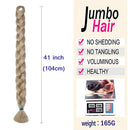 Benehair Jumbo Braiding Hair Ash Blonde 41 inch Jumbo Braid Hair Extensions Jumbo Box Braids Crochet Hair Long for Women Kids DIY High Temperature Synthetic Fiber 1 Bundle Benehair