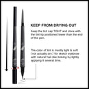 Music Flower Eyebrow Pencil Tint 1.5mm Ultra-Fine Microblading Pen 24h Long-lasting with Eyebrow Brush (Pack of 2, Dark grey+Soft grey) Music Flower Store