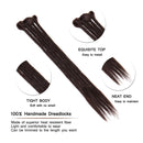 SEGO 20 Inch Dreadlock Extensions for Women/Men Synthetic Handmade Dread Extension Long Single Ended Hippie Style Reggae Hair 20 strands
