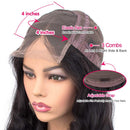 ISEE Hair Lace Front Wigs Human Hair 9A Body Wave 4X4 Lace Closure Human Hair Wigs For Black Women 150% Density Pre Plucked 4X4 Closure Lace Front Wigs with Baby Hairs Natural Color (26'') ISEE Store