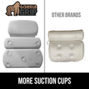 Gorilla Grip Original Spa Bath Pillow Features Powerful Gripping Technology, Comfortable, Soft, Large, 19.5 x 15, Luxury 3-Panel Design for Shoulder, Neck Support, Fits Any Size Tub, Jacuzzi, White Gorilla Grip Store