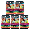 Scunci Everyday and Active Strand Elastics | Assorted Colors | 6-Pcs per Pack | 5-Packs Scunci