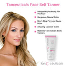 Tanceuticals Facial Self Tanner - CC Self Tanning Lotion for Face Gives Natural, Long Lasting Sunless Tan - Fresh Coconut Scent - Won’t Clog Pores or Cause Acne - Easy to Apply - Dark Shade 1.7 oz Tanceuticals