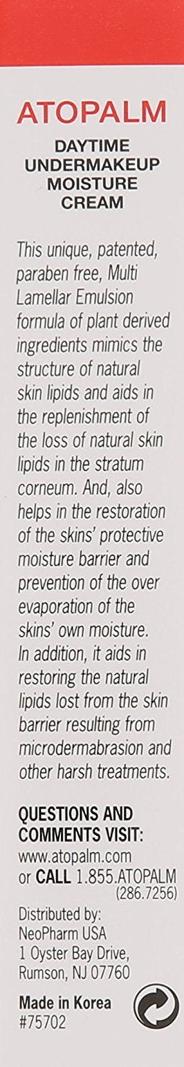 Atopalm Daytime Undermakeup Face Moisturizer and Primer, Paraben-Free, 1 ounce ATOPALM