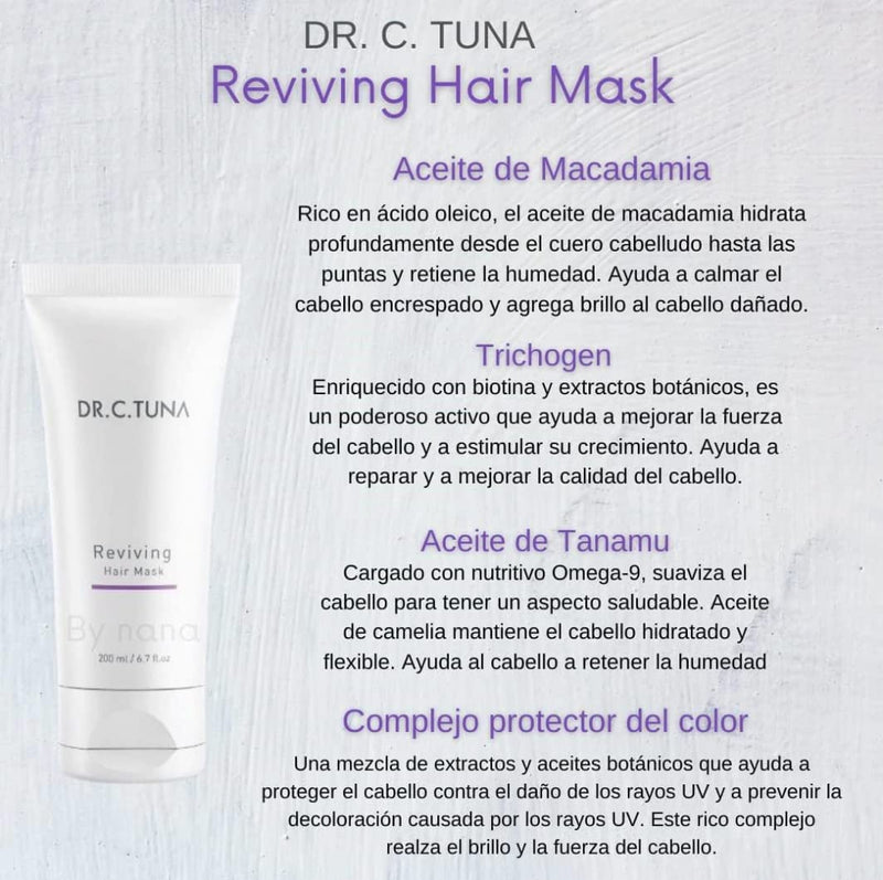 FARMASi Dr C Tuna Advanced Reviving Shampoo & Hair Mask with Capixyl & Trichogen for Hair Growth, 7.6 fl oz / 225 ml Shampoo & 6.7 fl oz / 200 ml Mask, Paraben Free, Natural Scent, Unisex-Adults Infinity Warehouse