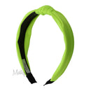 Neon Yellow 1 Inch Fabric Turban Knot Headband Motique Accessories