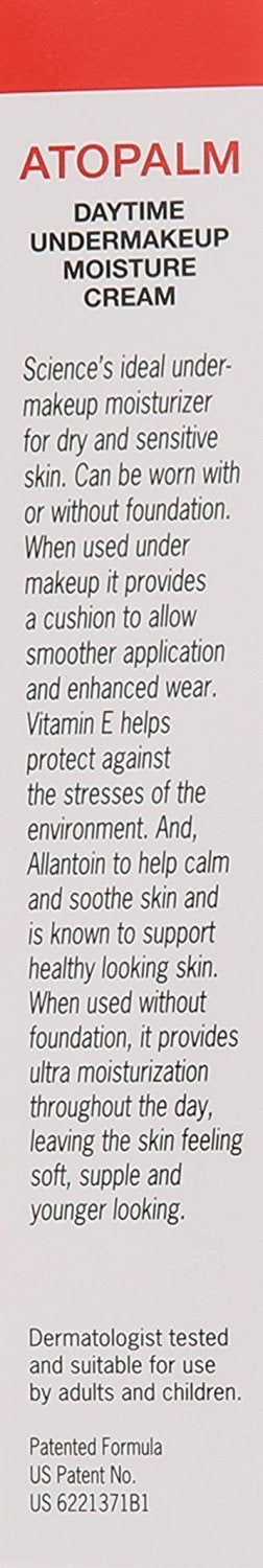 Atopalm Daytime Undermakeup Face Moisturizer and Primer, Paraben-Free, 1 ounce ATOPALM