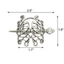 Tinsow 2 Pcs Silver Celtic Dragon Hair Slide Hairpins Hair Accessories Hair Clips, Creative Hair Barrette Minimalist Hair Claw Hair Pin Hair Accessories for Women (Style T R) Tinsow