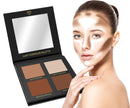 Contour Palette Powder Contour Kit - Contouring Makeup Palette With Mirror - 4 Highly Pigmented Matte Colors For Contouring And Highlighting - Vegan, Cruelty Free And Hypoallergenic Lamora