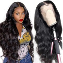 QTHAIR 14A 13x4 Lace Front Human Hair Wigs 16" 180% Density Wigs Brazilian Body Wave Pre Plucked With Baby Hair Body Wave Brazilian Virgin Hair Lace Frontal Wigs for Black Women Natural Black Color QTHAIR