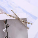 OBTANIM 2 Pcs X Shaped Crystal Hair Pins Cute Metal Shiny Hair Clip Rhinestone Bobby Pin Sparkly Barrette for Women Girls Styling Accessories (Gold) OBTANIM