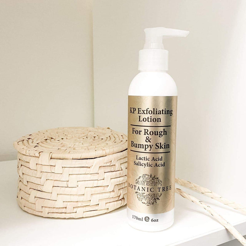 Botanic Tree KP Body Lotion W/ AHA -Keratosis Pilaris Treatment Body Lotion with Salicylic Acid, Lactic Acid -Exfoliating KP Peel Skin Care Lotions for Acne,Rough & Bumpy Skin- Fragrance Free. Botanic Tree
