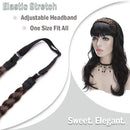Hairro Synthetic Braided Hair Headbands Slim Three-strand Braid Plaited Hairpiece Elastic Stretch Fake Braid Hair Band for Women and Girls Fashionable Beauty Hair Accessory 9/10 Brown Hairro