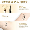 EYESEEK Black Liquid Eyeliner Matte No Skip Waterproof Eye Liners For Women,Smudge Proof Long Lasting Eyeliner Pen,Cruelty-free & Vegan EYESEEK