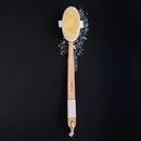 Shower Brush - 20 inch - Long Handle Bath Brush for Exfoliating, Detachable Natural Bristle Back Scrubber. Men Love This! Use Wet or Dry – Makes a Great Gift (Firm) rengöra