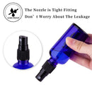 2oz Small Fine Mist Spray Bottles For Essential Oils, Blue Glass Spray Bottle 3 Pack Hydior