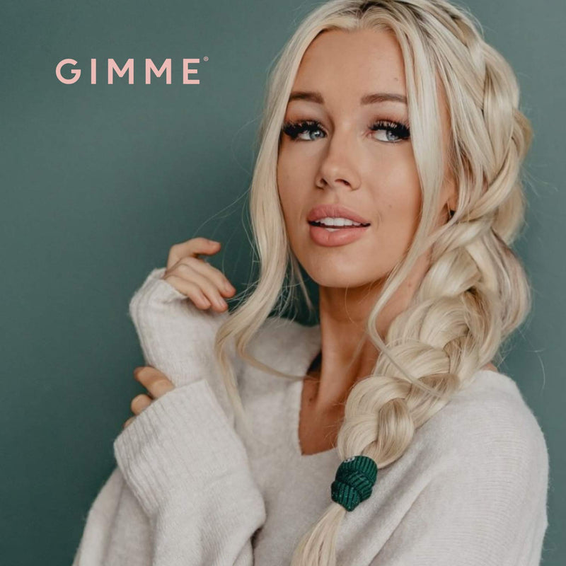 GIMME Bands Thick Fit Hair Ties | No Break Microfiber Thick Hair Elastics | A Firm Yet Gentle All Day Hold with No Snagging, Dents, or Breakage | Brown Chestnut GIMME