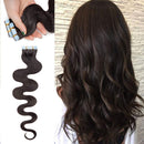40 PCS Rooted Tape In Hair Extensions Real Human Hair Invisible Seamless Skin Weft Body Wave Highlight Double Side Tape Remy Human Hair Extensions Wavy For Women (22'',100g/40pcs,