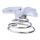 LUX ACCESSORIES White Flower Crystal Rhinestone Fashion Silvertone Hair Twist LUX ACCESSORIES