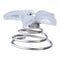 LUX ACCESSORIES White Flower Crystal Rhinestone Fashion Silvertone Hair Twist LUX ACCESSORIES