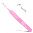 Blackhead Tweezer - Professional Curved Steel Tip Surgical Comedone & Splinter Extractor By Rapid Vitality. Ideal Blemish & Acne Remover Tool Means Flawless Facial Skin (Pink) CYNAMED