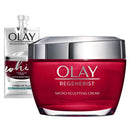 Olay Regenerist MicroSculpting Cream Face Moisturizer with Hyaluronic Acid, Niacinamide, Vitamin B3+, 1.7 Oz + Whip Face Moisturizer Travel/Trial Size Gift Set Olay