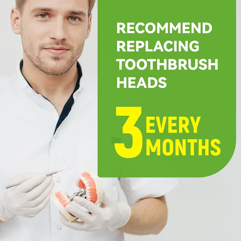 Bamboo Electric Toothbrush Replacement Heads Compatible with Lumineux, Soft Charcoal Infused Bristles