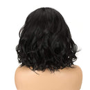 10 inch Short Bob Human Hair Loose Deep Wigs with Bangs Brazilian Virgin Human Hair Loose Deep Bob Wigs 130% Density Glueless Machine Made Wigs Human Hair Wigs for Black Women Natural Color Beafay Hair