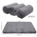 SINLAND Microfiber Hand Towel for Bathroom Super Soft Makeup Remover Cloth Washcloth for Home Spa Sports Face Cleansing Towel 16Inch x 30Inch Grey 3 Pack SINLAND