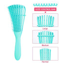 Detangling Hair Brush Set, Detangler Brush with Edge brush, Rat Tail Comb, Cutting Comb Set for Black Natural Curly Wet Dry Thick Straight Long Hair, Afro American Type 3a-4c, Comfortable Grip. Giovanna