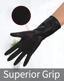 ThxToms 3 Pairs Hair Dye Gloves, Reusable Professional Hair Color Rubber Gloves for Home and Salon Black,Large ThxToms