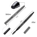 2 Pieces Retractable Eyebrow Lip Brush Soft Eyelash Makeup Brush Set With Cap Concealer Eyeliner Travel Cosmetic Brushes Queen Scepter