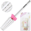 PANA Nail Carbide 5 in 1 Bit - Two Way Rotate use for Both Left and Right Handed - Fast remove Acrylic or Hard Gel - 3/32" Shank - Manicure, Nail Art, Drill Machine (Triple Coarse - 3XC, Silver) PANA