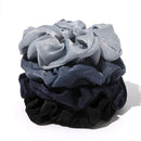 Silk Satin Scrunchies Women Hair Ties - Ivyu Big Scrunchy Ponytail Holder No Crease Hair Bands Soft Elastic No Hurt Your Hair for Vsco Girl Women Black Gray Dark Blue Light Blue Ivyu Store