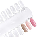 10 Palettes Beauticom 36 Nail Tips Display Board for Nail Art Design Pattern Practice and Swatch Nail Polish Colors (36 Tips Palette (Clear), 10 Pieces) Beauticom