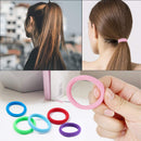 Cotton Hair Ties, IKOCO 50Pcs Seamless Hair Bands Ponytail Holders Thick Hair No Damage Hair Ties for Women IKOCO