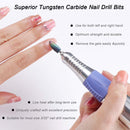 Makartt Nail Drill Bits Set, 10Pcs Tungsten Carbide Nail Drill Bits Remove Acrylic Poly Nail Gel Nail Polish B-36, 3/32 inch for Acrylic Gel Nails Cuticle Manicure Pedicure Makartt