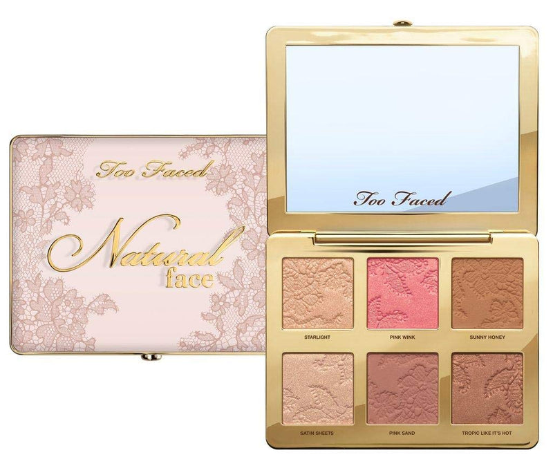Natural Face Highlight, Blush, and Bronzing Veil Face Palette Too Faced