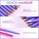 EYESEEK 12PCS Eyeshadow Stick Matte And Shimmer Creamy Eyeshadow Stick,Eye Makeup Set Long Lasting Natural Neutral Brown Shadow Pencil Kit EYESEEK