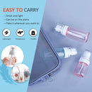 6PCS Fine Mist Spray Bottle 100ml 3.4 oz Empty Spray Bottles Plastic Refillable Cosmetic Travel Mister Spray Bottle for Hair, Cleaning, Essences, Perfume, Skincare + Free Drawstring Bag by AMORIX Amorix