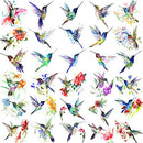15 Sheets FANRUI 3D Watercolor Hummingbird Temporary Tattoos For Women Girl Small Multicolor Hummer Birds Tattoo Temporary Colorful Flower Fake Face Tatoo Kids Tiny Hands Waterproof Tatto Adult Tato FANRUI