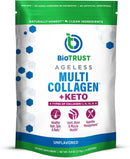 BioTrust Multi Collagen Protein Powder + Keto MCT Oil - 5 Types (I, II, III, V, X) & 100% Caprylic Acid C8 - Support Elevated Ketones, Metabolism, Joints & Beauty All in 1 Collagen Powder (Unflavored) Infinity Warehouse
