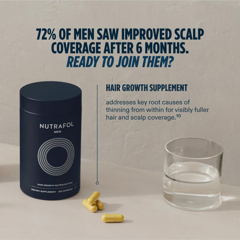 Nutrafol Men's Shampoo and Conditioner 2-in-1, Cleanses, Hydrates, Unclogs Pores, Improves Hair Volume & Strength, Physician-formulated for Thinning Hair, Color Safe, Sulfate Free - 8.1 Fl Oz Bottle Infinity Warehouse