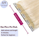 Hairro Clip in Hair Extensions 100% Human Hair