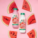 Garnier Fructis Plumping Treat Shampoo and Conditioner, 98 Percent Naturally Derived Ingredients, Watermelon, Plump Flat Hair, 11.8 oz ea, w/Micellar Sample (Packaging May Vary) Garnier Store