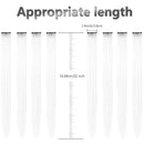 MEckily 22 inch Colored Hair Extensions Party Highlights, Straight Hairpiece Clip in Synthetic Hair Extensions for Kids Girls(10 Pcs White) MEckily