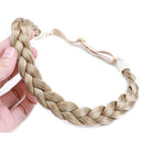 Hairro Synthetic Braided Hair Headbands Slim Three-strand Braid Plaited Hairpiece Elastic Stretch Fake Braid Hair Band for Women and Girls Fashionable Beauty Hair Highlight 26/88 Blonde Hairro