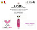 VARIETY SET OF 5 NK Hydrating Lip Gel - Vitamin E (Clear, Rosehip Oil, Bubble Gum, Cherry, Strawberry) NICKA K NEW YORK