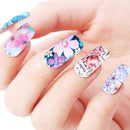10 Sheets Flowers Nail Foil Transfers Stickers Small Floral Watercolor Flower Starry Sky Nail Art DIY Decals for Women Girls Decoration Manicure Design Vashion